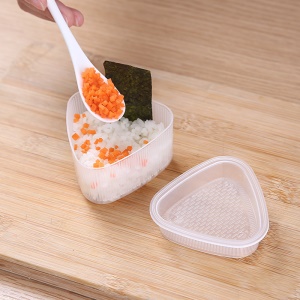 Moule à sushi triangle lot de 2 pièces blanc et transparent