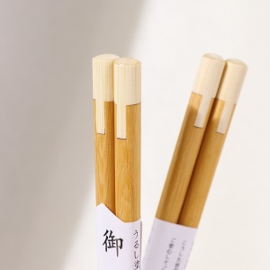 Baguettes chinoises en bois de bambou 24cm