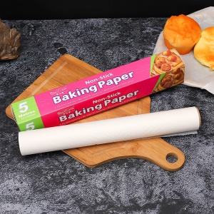 JUTAI Papier huile de silicone en pâte de bois brut antiadhésif et résistant à la chaleur