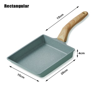Mini poêle à frire à fond plat carré antiadhésif