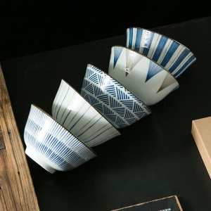 Set de 5 pièces de bol en céramique de 5 pouces de style japonais