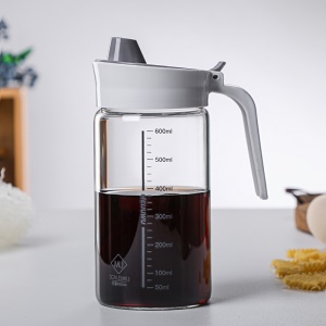 Bouteille à huile en verre graduée  de grande capacité