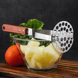 Royeur de pommes de terre en purée Acier inoxydable poignée anti-échaudage en bois