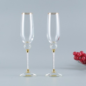 Verre à champagne avec pied haut  en cristal de 205mL