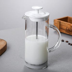 Mousseur à lait en verre transparent 480ml