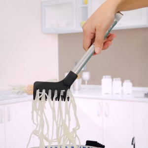 Pince à salade / spaghetti   avec poignée en acier inoxydable 25cm