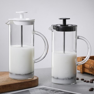 Mousseur à lait en verre transparent 480ml