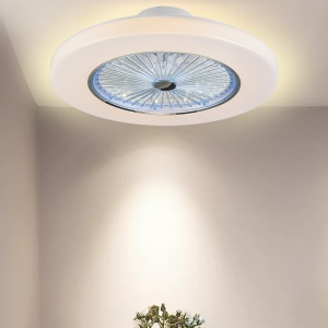 LED Lampe de plafond ventilateur intégré télécommande