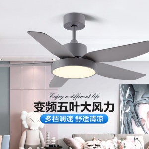 Lampe de ventilateur de plafond Télécommande Inverter Led tricolore à lumière variable 46/56 pouces