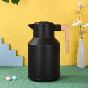 Bouilloire isolante avec poignée en bois 1000ml doublure en verre
