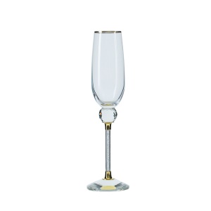 Verre à champagne avec pied haut  en cristal de 205mL