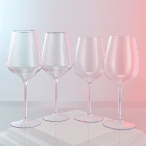 Verre à vin en plastique haut pied 450mL