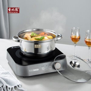 Casserole de soupe épaisse en acier inoxydable