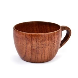 Tasse à café en bois avec poignée