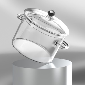 Casserole à soupe en verre resistant aux hautes températures
