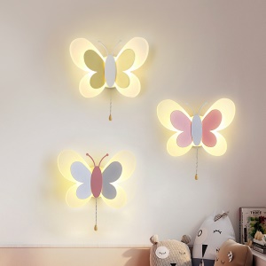 Lampe murale LED pour enfants en motif papillon 14W