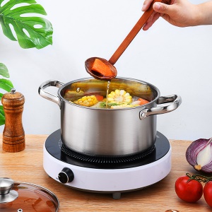 Ensemble de  casseroles en acier inoxydable avec poignée en acier