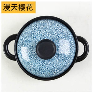 Casserole en céramique de style japonais supportant les hautes températures de cuisson