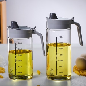 Bouteille à huile en verre graduée  de grande capacité