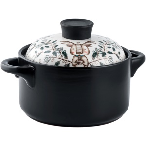 Casserole en céramique de style japonais supportant les hautes températures de cuisson