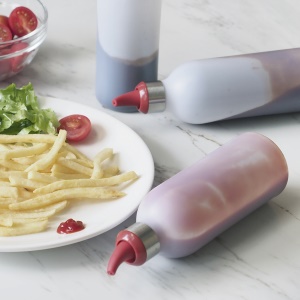 Bouteille de vinaigrette ou Ketchup en plastique TPR  450ml