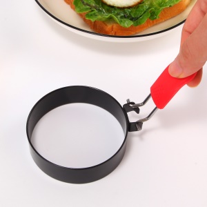 Moule rond pour cuisson d' omelette en acier inoxydable antiadhésif