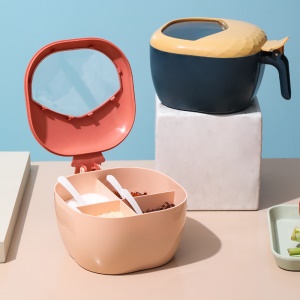 Set de boîte de vinaigrette 4 compartiments avec couvercle