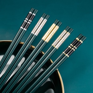 Ensemble de baguettes chinoises, 5 paires antidérapantes et résistantes aux hautes températures