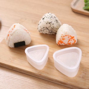 Moule à sushi triangle lot de 2 pièces blanc et transparent