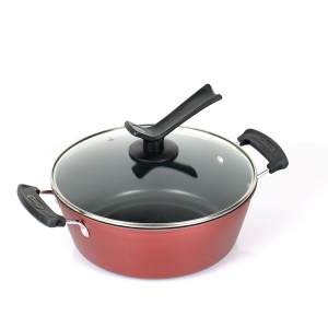 Set de 3 pièces ustensiles de cuisine ensemble de trois pièces (Wok + Casserole + poêle à frire) couvercle en verre