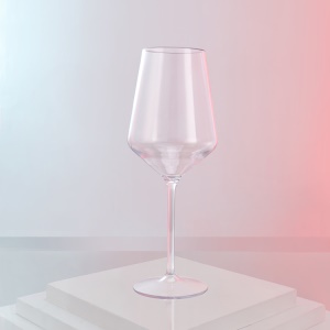 Verre à vin en plastique haut pied 450mL
