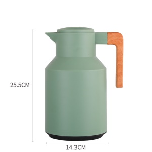 Bouilloire isolante avec poignée en bois 1000ml doublure en verre
