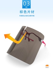 Masque de protection transparent monture de lunettes anti-éclaboussures et anti-éruption 29g