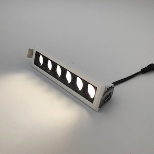 Spot LED encastré downlight rectangle grille