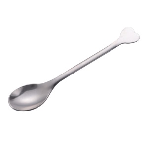 Cuillère à dessert/cuillère à remuer avec poignée en forme de coeur