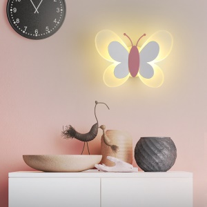 Lampe murale LED pour enfants en motif papillon 14W