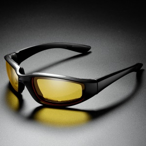 Lunettes de sport de plein air monture noire coupe-vent