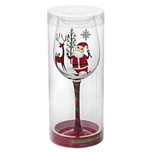 Verre à vin en verre cristal spécial Noël