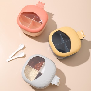 Set de boîte de vinaigrette 4 compartiments avec couvercle
