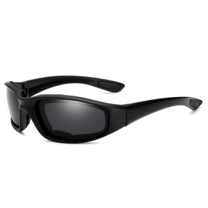Lunettes de sport de plein air monture noire coupe-vent