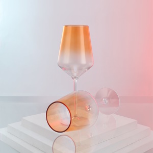 Verre à vin en plastique haut pied 450mL