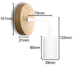 Support mural pour ampoule de chambre/salon/couloir