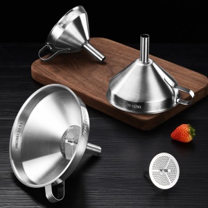 Entonnoir en acier inoxydable extraction de vin calibre 11cm/13cm/15cm