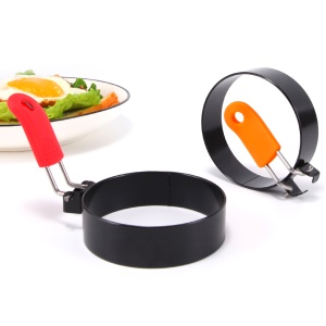 Moule rond pour cuisson d' omelette en acier inoxydable antiadhésif