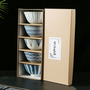 Set de 5 pièces de bol en céramique de 5 pouces de style japonais