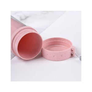 Gobelet double en plastique de 400 ml avec couvercle