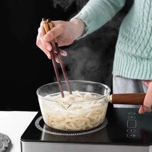 Mini casserole en verre transparent résistante aux hautes températures