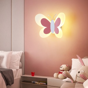 Lampe murale LED pour enfants en motif papillon 14W