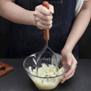 Royeur de pommes de terre en purée Acier inoxydable poignée anti-échaudage en bois