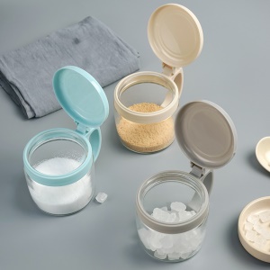 Boîte de conserve  d'assaisonnement en verre étanche à la chaleur et à l'humidité
